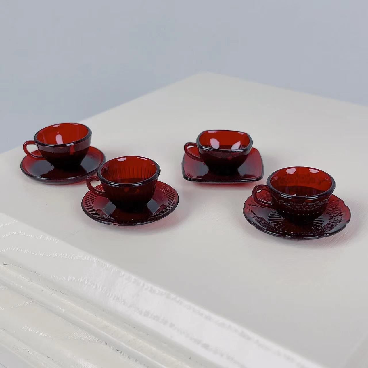 ミニチュア 1/6 アンティーク風 カップ ＆ソーサー ティーセット