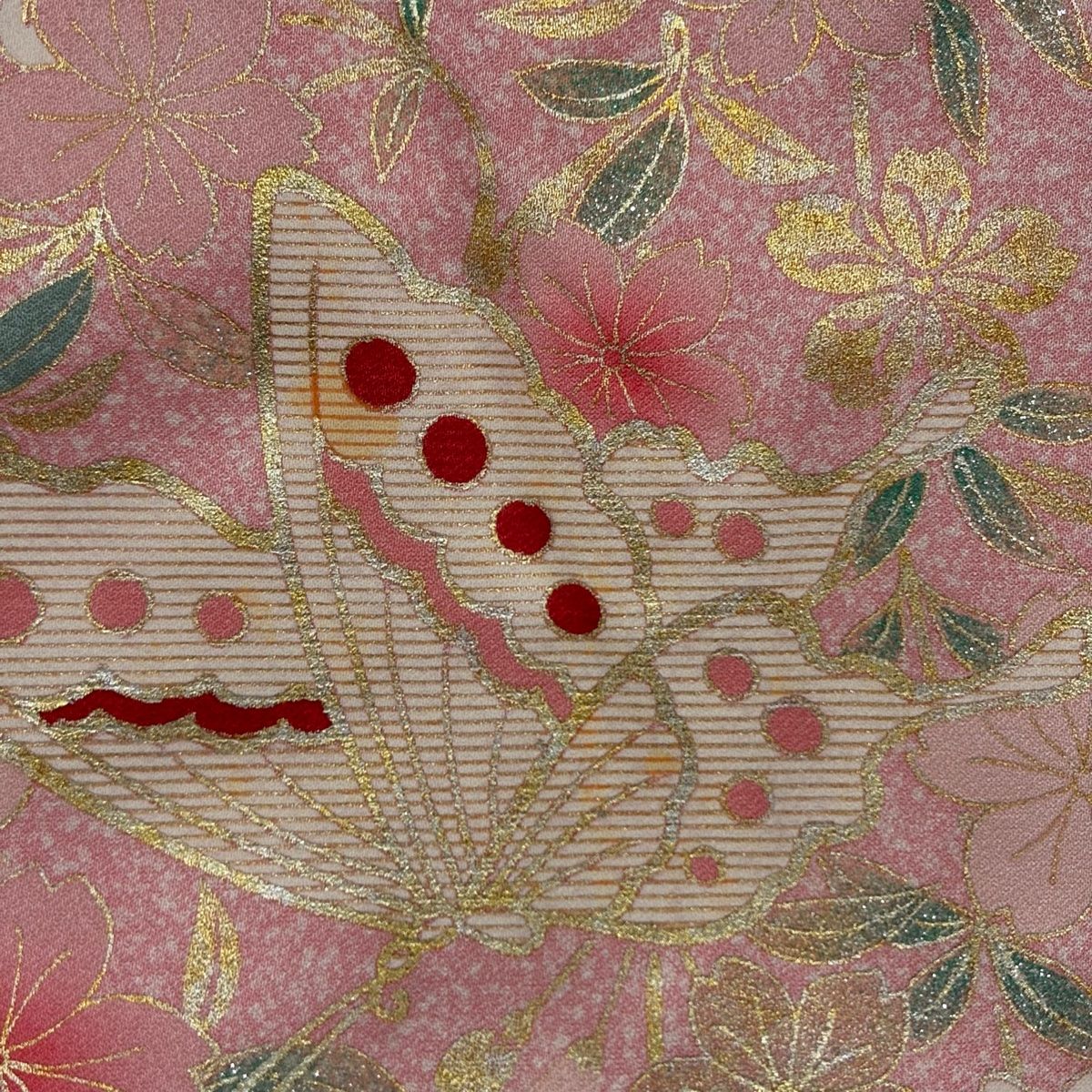 振袖フルセット 身丈175裄67.5 枝垂れ花文様 金彩 逸品 ピンク 成人式 振袖フルセット 身丈175裄67.5 枝垂れ花文様 金彩 逸品 ピンク