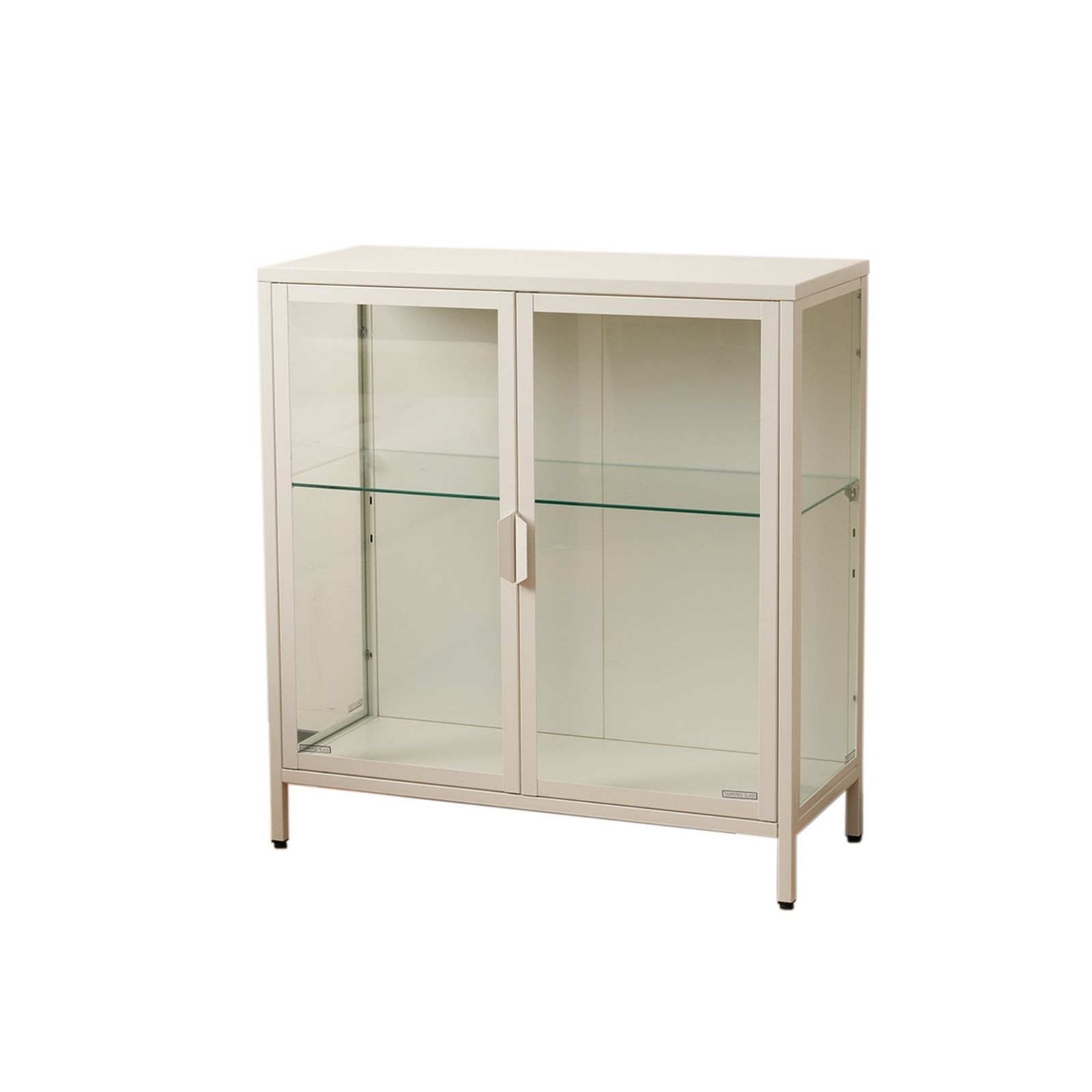ガラスコレクションシェルフ｜幅80×奥行35×高さ86cm｜ホワイト｜N515P252400W