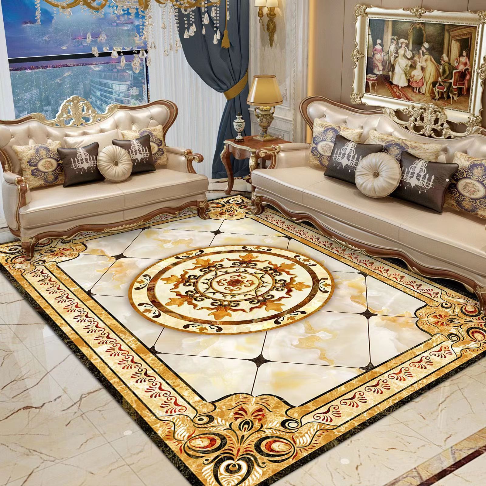 人気美品レトロ アメリカ式　豪華　家庭用カーペット　寝室　カーペット 200cm×300cm TD-2057