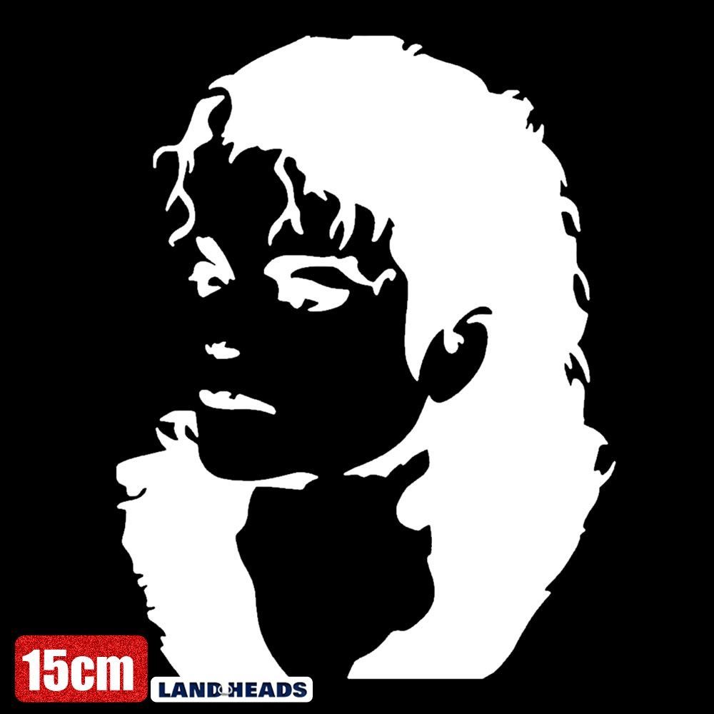 車 ステッカー 15cm マイケルジャクソン キング POP 有名人 給油口