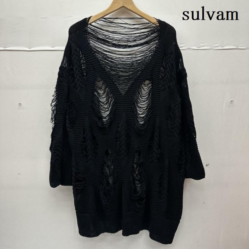 トップス sulvam 22ss YARN LONG SLEEVE KNIT sulvam 22ss Yarn long sleeve knit