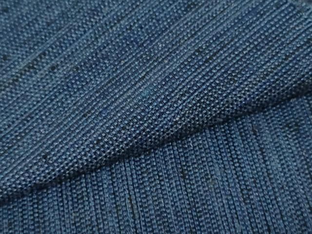 平和屋着物○男性 角帯 紬地 紺青色 正絹 逸品 DAAT7719ob