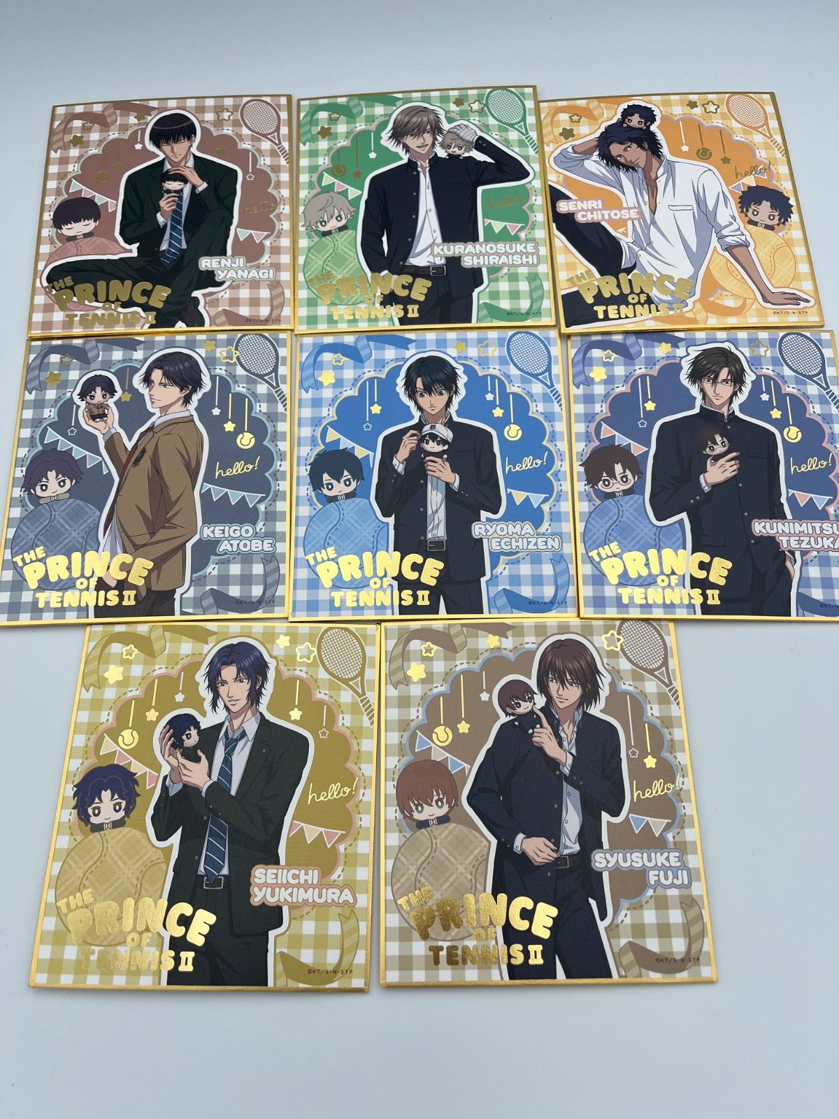 新テニスの王子様 箔押しミニ色紙コレクション 全8種セット - メルカリ