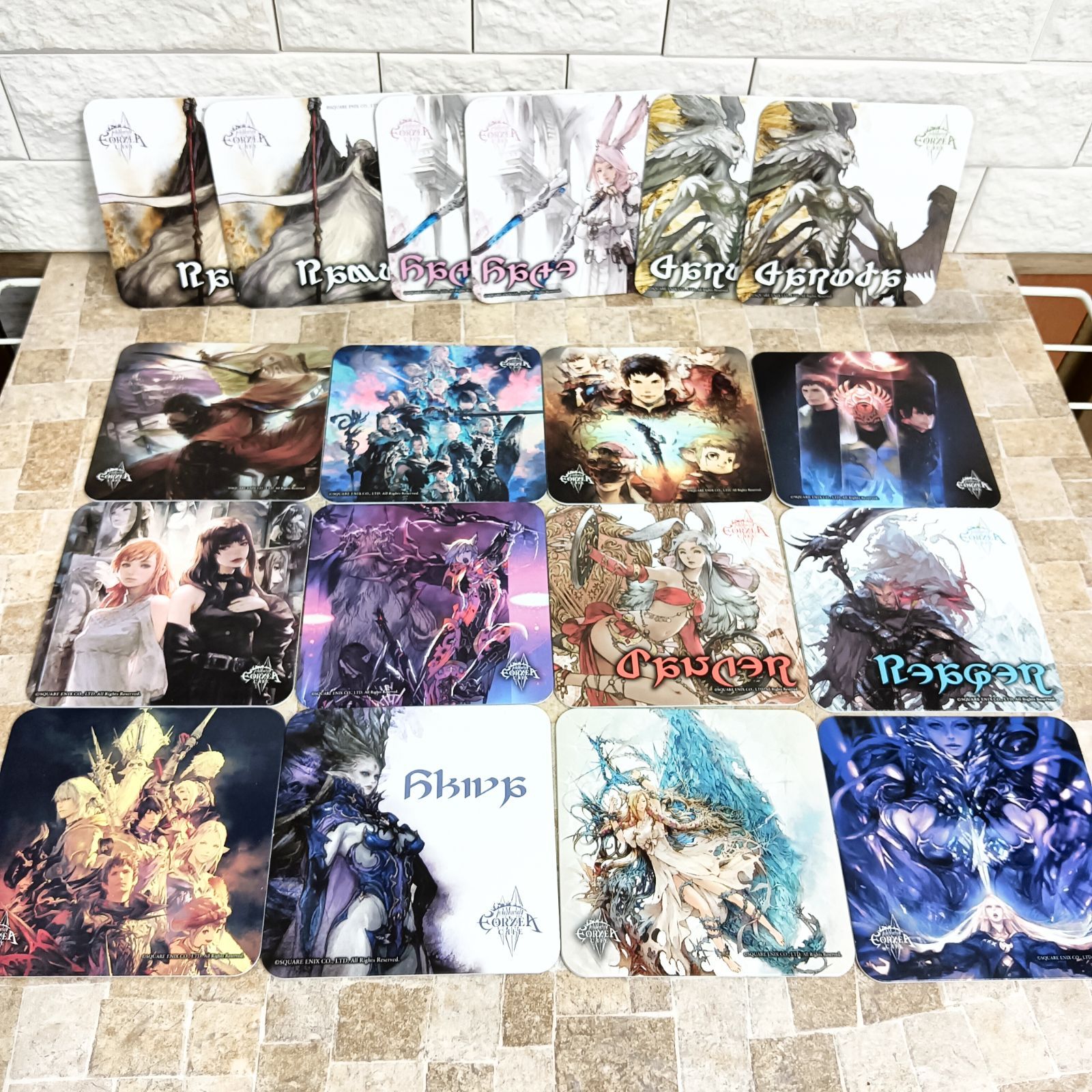 35枚+缶バッジ】FF14 コースター エオルゼアカフェ 蛮神 ジョブ