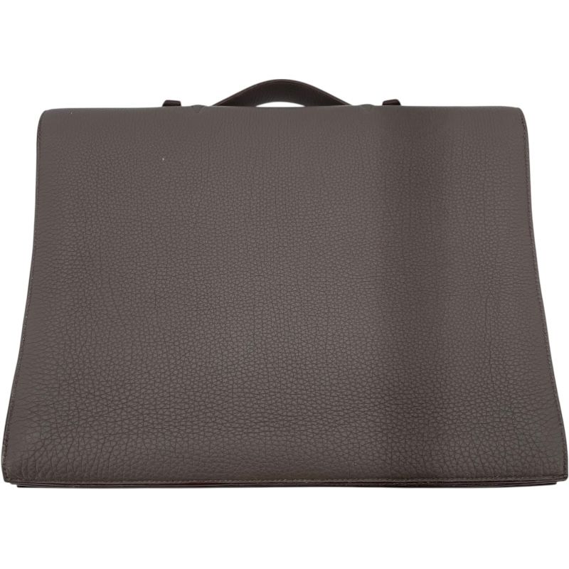 エルメス HERMES サックアデペッシュ38 Q刻 エタン SV金具 トゴ メンズ ハンドバッグ