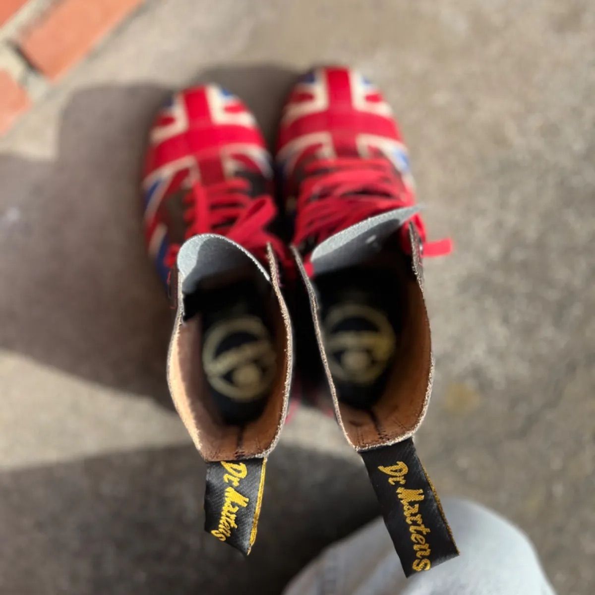 Dr.Martens 8ホールブーツ ユニオンジャック ホワイト社製