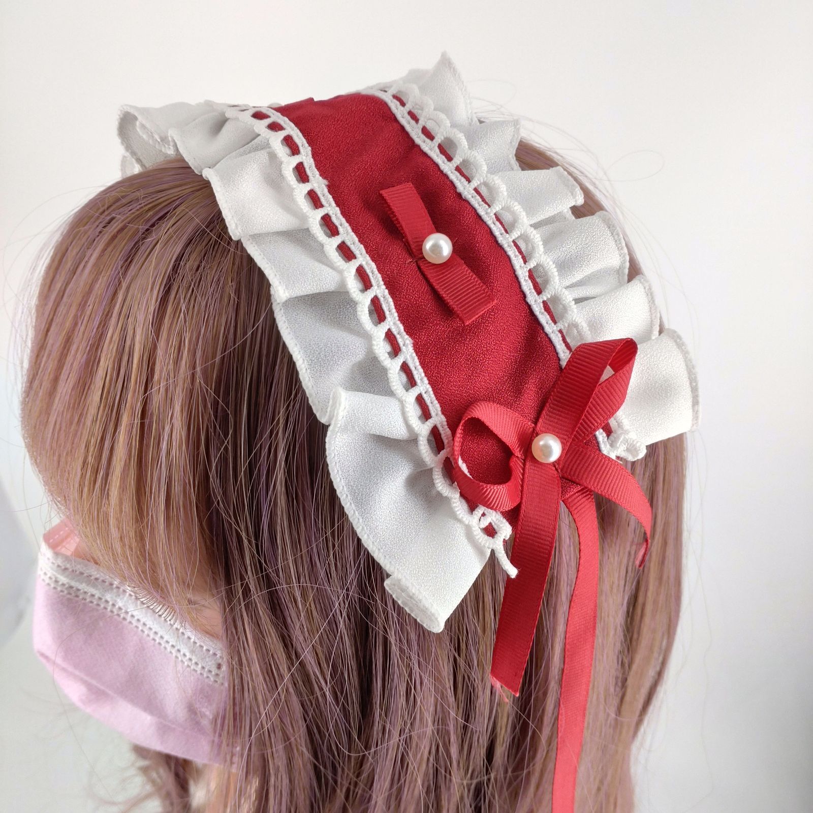 ヘッドドレス ロリータ 姫 ゴスロリ コスプレ メイド リボン - メルカリ