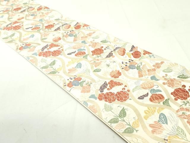 袋帯　立涌　花模様　唐織　金糸　着物　063a d 袋帯 立涌 花模様 唐織 金糸 着物 063a d - メルカリ