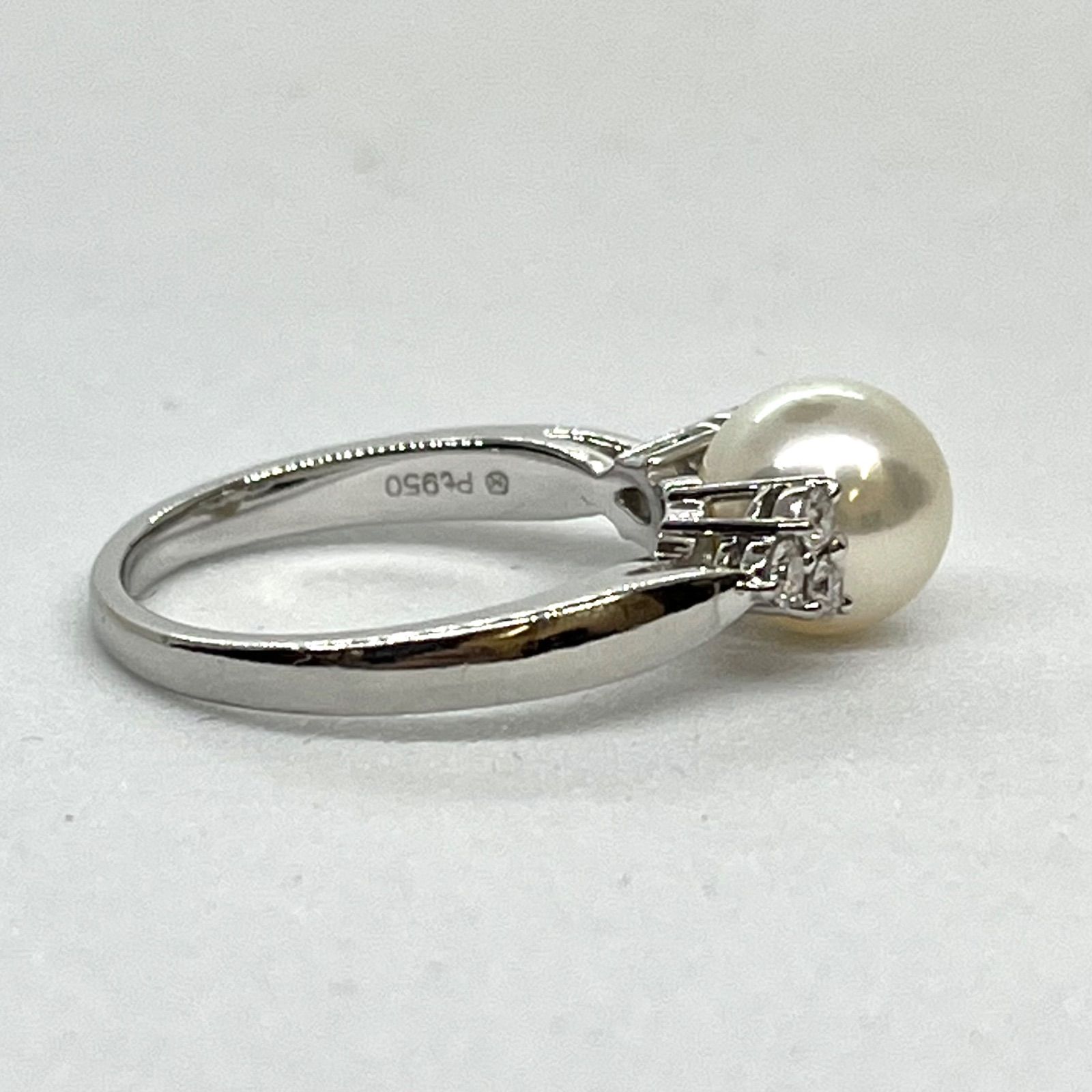 ミキモト MIKIMOTO 【新品仕上げ済み】パールリング プラチナ Pt950 12