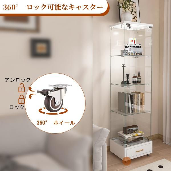 鍵付き 強化ガラス