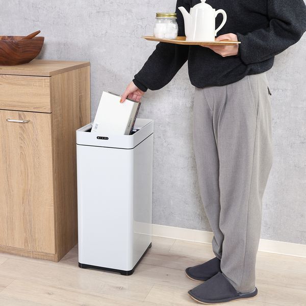 除菌消臭センサーダストボックス 45L WH ホワイト 代引不可 NEXPOTALLINN_EU