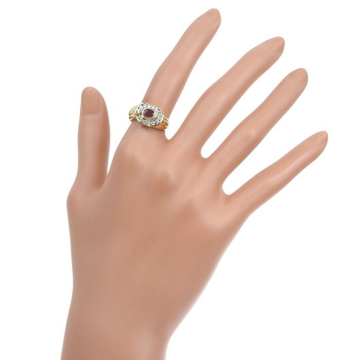 GINZA TANAKA ギンザタナカ K18YG ルビーダイヤリング