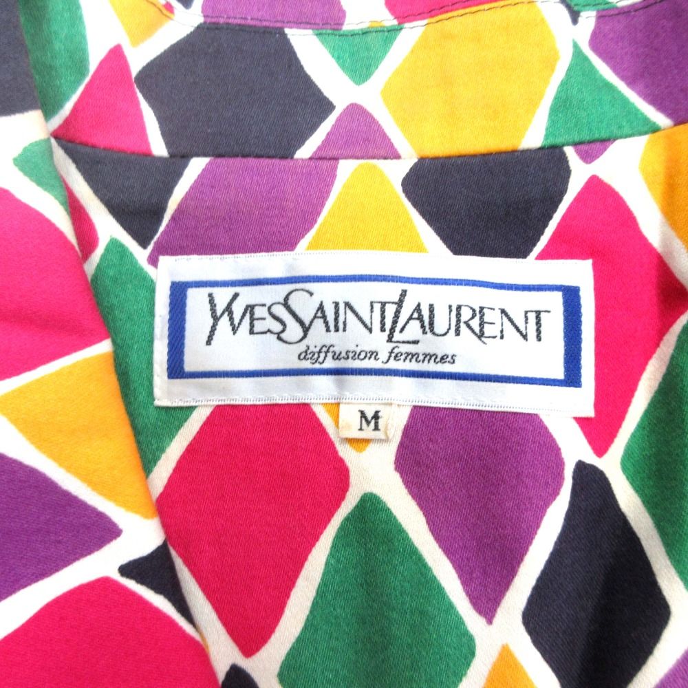 YVES SAINT LAURENT イヴサンローラン ダイヤ柄 テーラード
