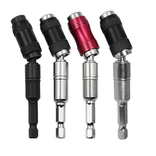 GOOMAND ユニバーサルジョイント 延長ビット 込角 6.35mm エクステンションバー 首振り角度0-20 磁気スクリュードリル 六角軸 アダプター インパクトドライバー 電動ドリル用
