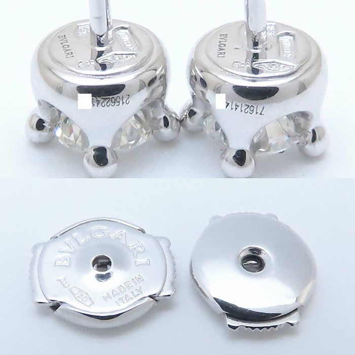 BVLGARI ブルガリ コロナ ピアス 一粒ダイヤモンド0.30ct G.VVS1