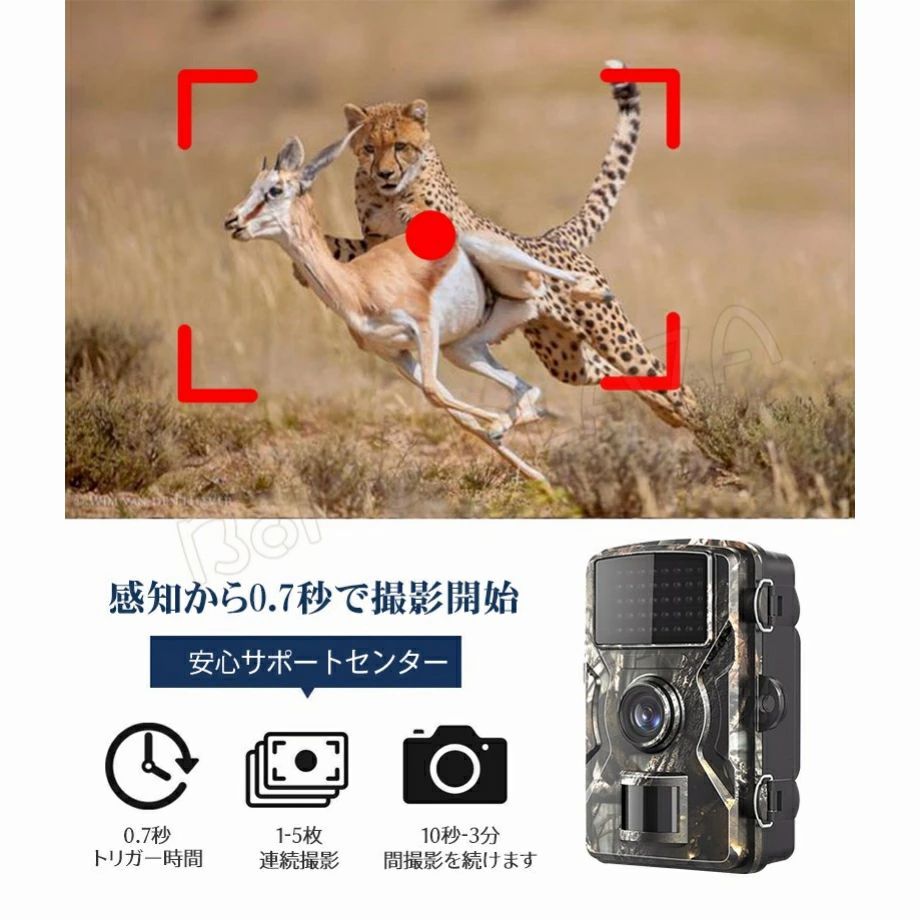 トレイルカメラ 人感センサー 防犯 動き検知 1200万画素 1080P フルHD 防水 赤外線LEDライト搭載 60°検知範囲 暗視 IP66防水防塵 電池式 1 PC 12Mp カメラ 1080P センサー カメラ カメラ トレイル カメラ