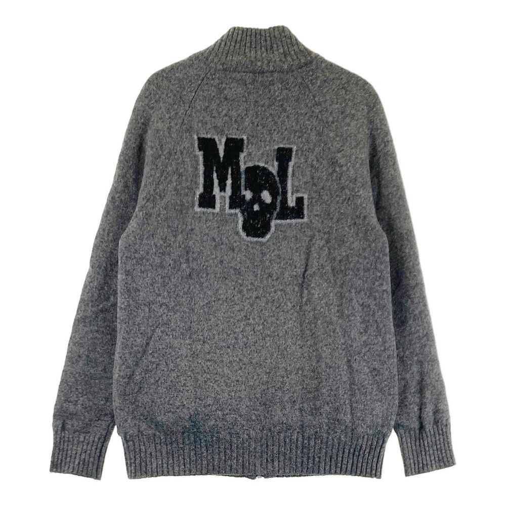 サイズ：M MARK&LONA マークアンドロナ ニットジャケット スカル 総柄