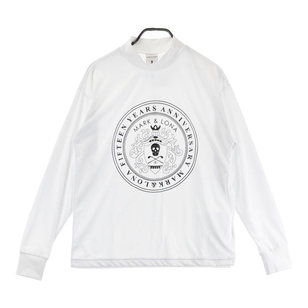サイズ 46 MARK-LONA マークアンドロナ 2025年モデル モックネック 長袖 Tシャツ ホワイト系 240101324132 ゴルフウェア メンズ ストスト
