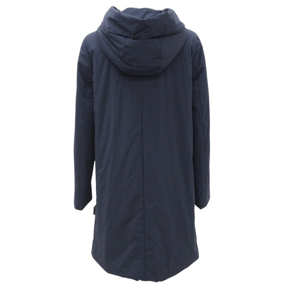 MACKINTOSH - 美品 MACKINTOSH マッキントッシュロンドン ナイロン ストレッチ ダウンコート フーデッドダウンジャケット 38 ネイビー レディース 古着 中古 USED 美品 MACKINTOSH マッキントッシュロンドン ナイロン ストレッチ