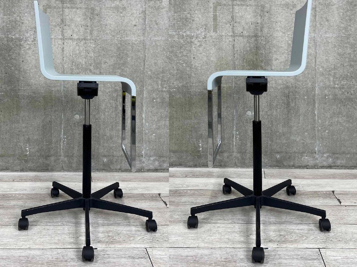 vitra/ヴィトラ□03 High Office Stool / ゼロスリーハイスツール□ライトグレー□マールテン・ヴァン・セーヴェレン□ウレタンキャスター  - メルカリ