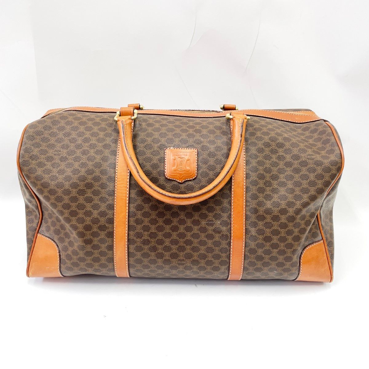 CELINE 【Sale】セリーヌ マカダム柄 ボストン 35cm