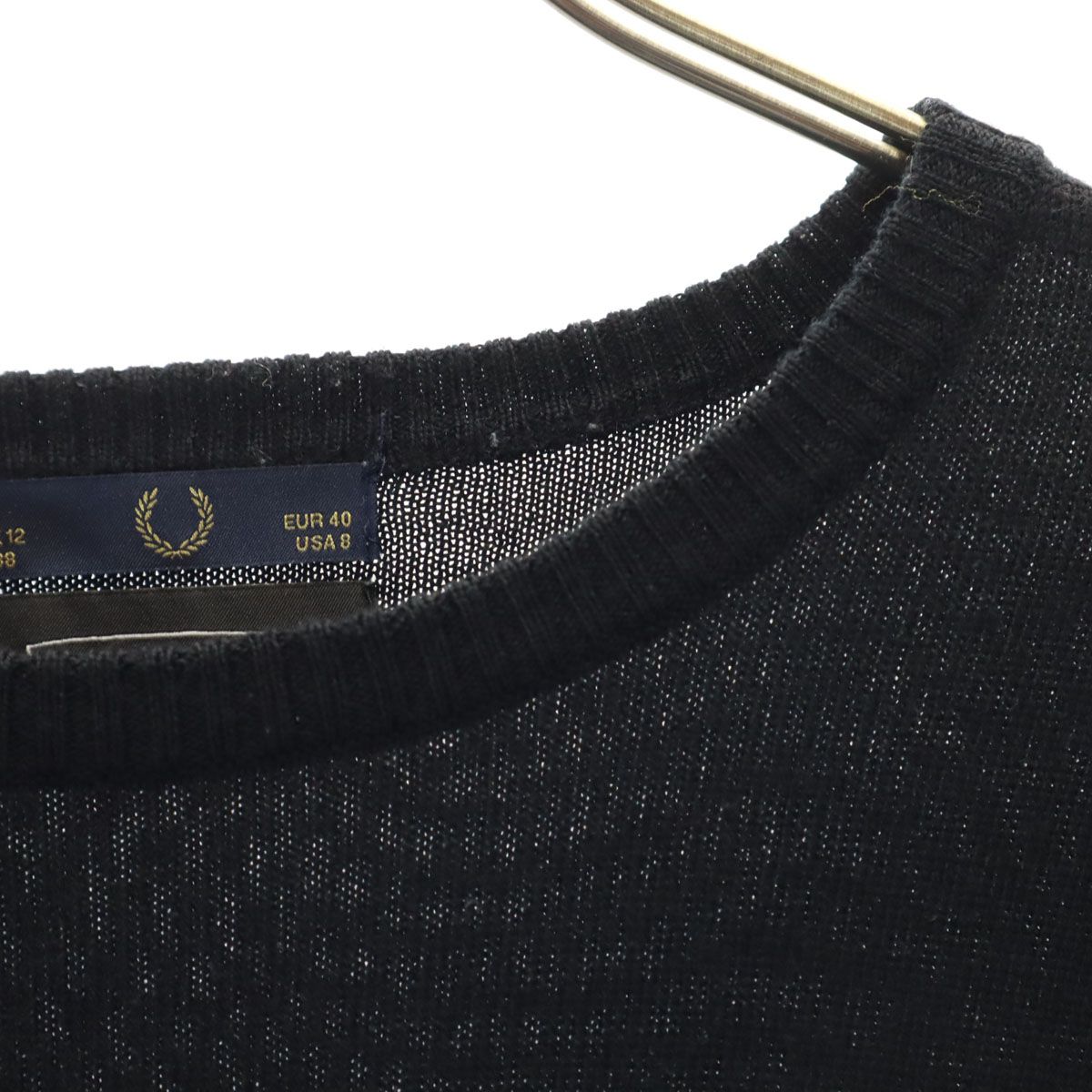 古着 FRED PERRY フレッドペリー BELLA PREUD ベラフロイド コラボ 長袖 ニット 12 ブラック レディース FRED PERRY - 古着 FRED PERRY フレッドペリー BELLA PREUD