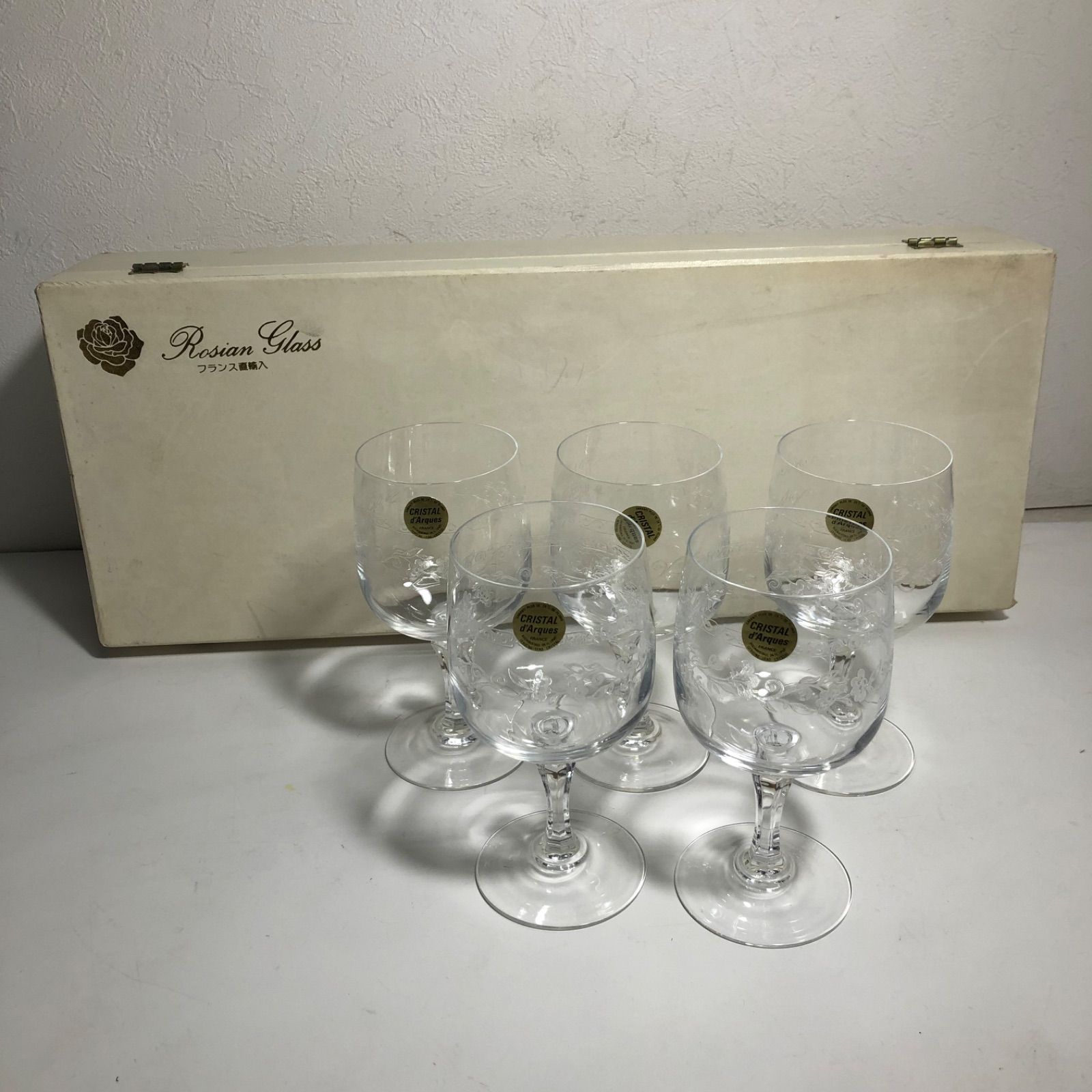 Cristal D'Arques ワイングラス5個セット