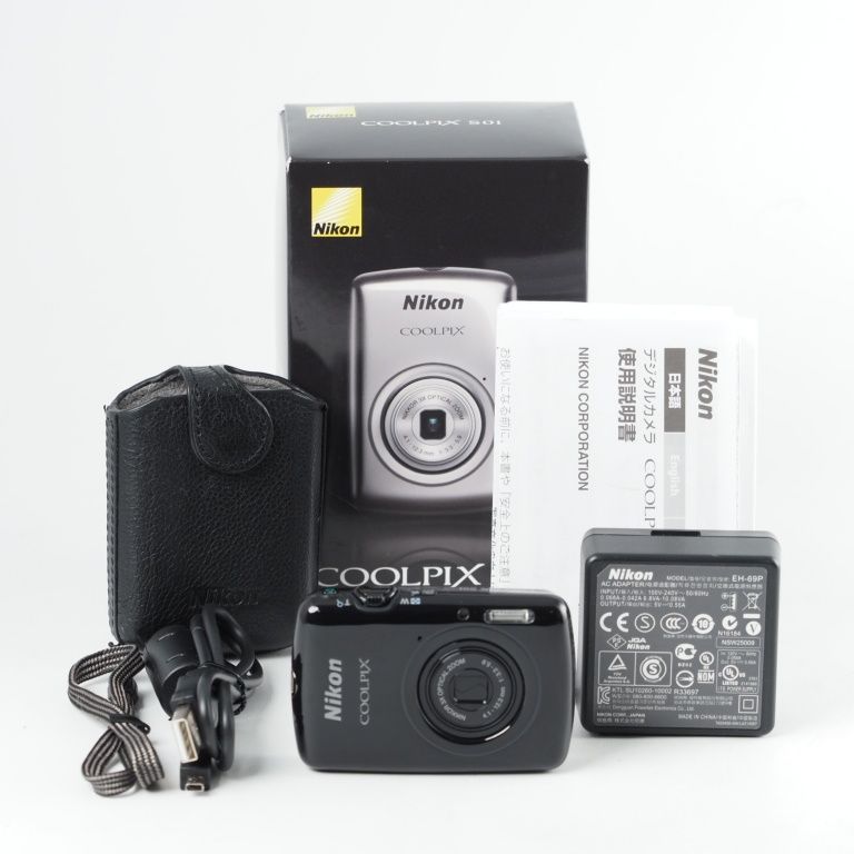 Nikon ニコン コンパクトデジタルカメラ COOLPIX S 01 小型ボディ タッチパネル液晶 ブラック BK