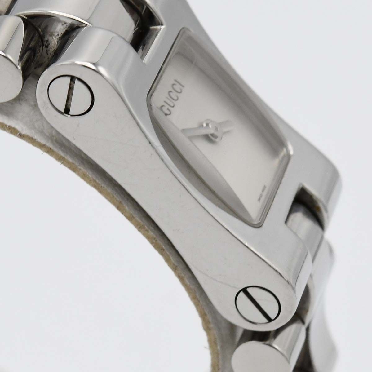 腕時計 稼働 GUCCI グッチ 2305L クォーツ シルバー色文字盤