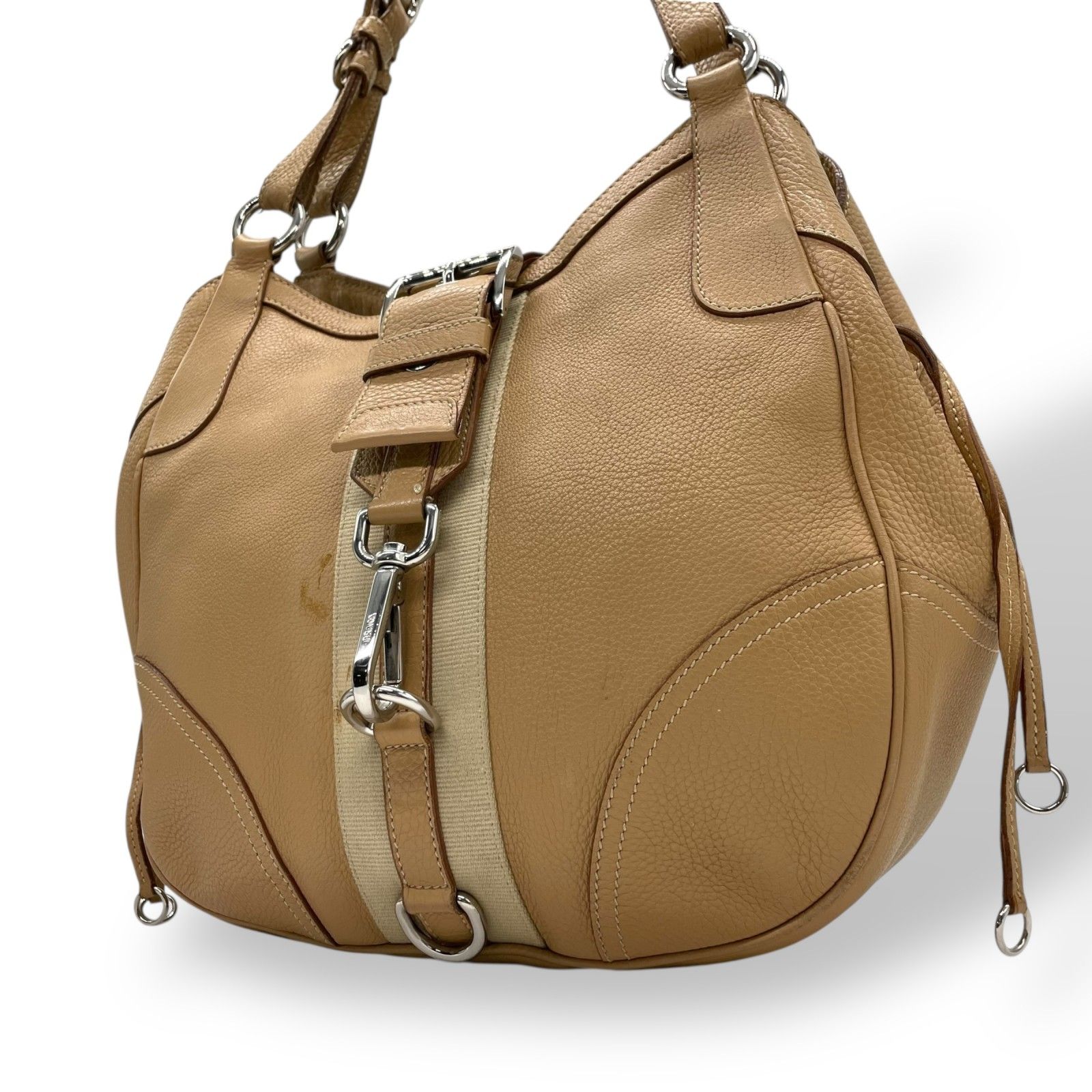 PRADA プラダ ワンショルダーバッグ ハンドバッグ レザー ブラウン