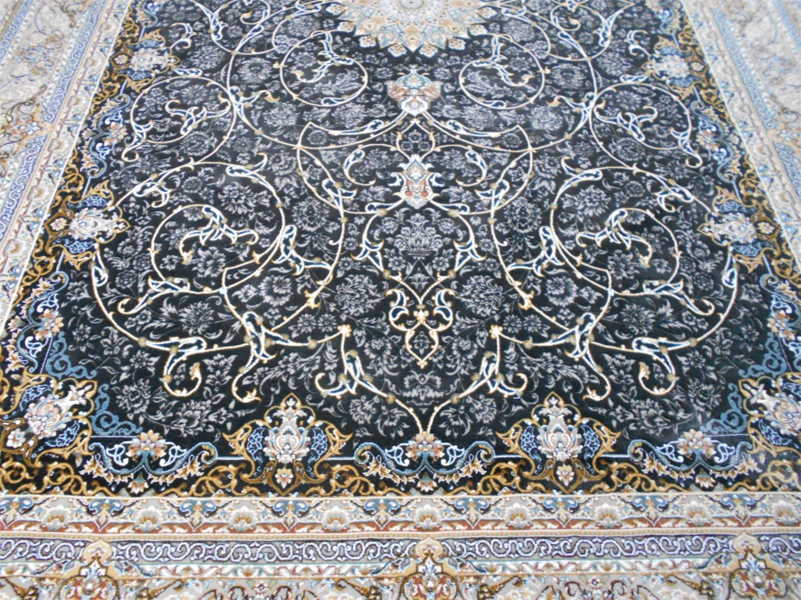 新入荷！高密度、立体柄！本場イラン産 絨毯 ！100×150cm-200401 