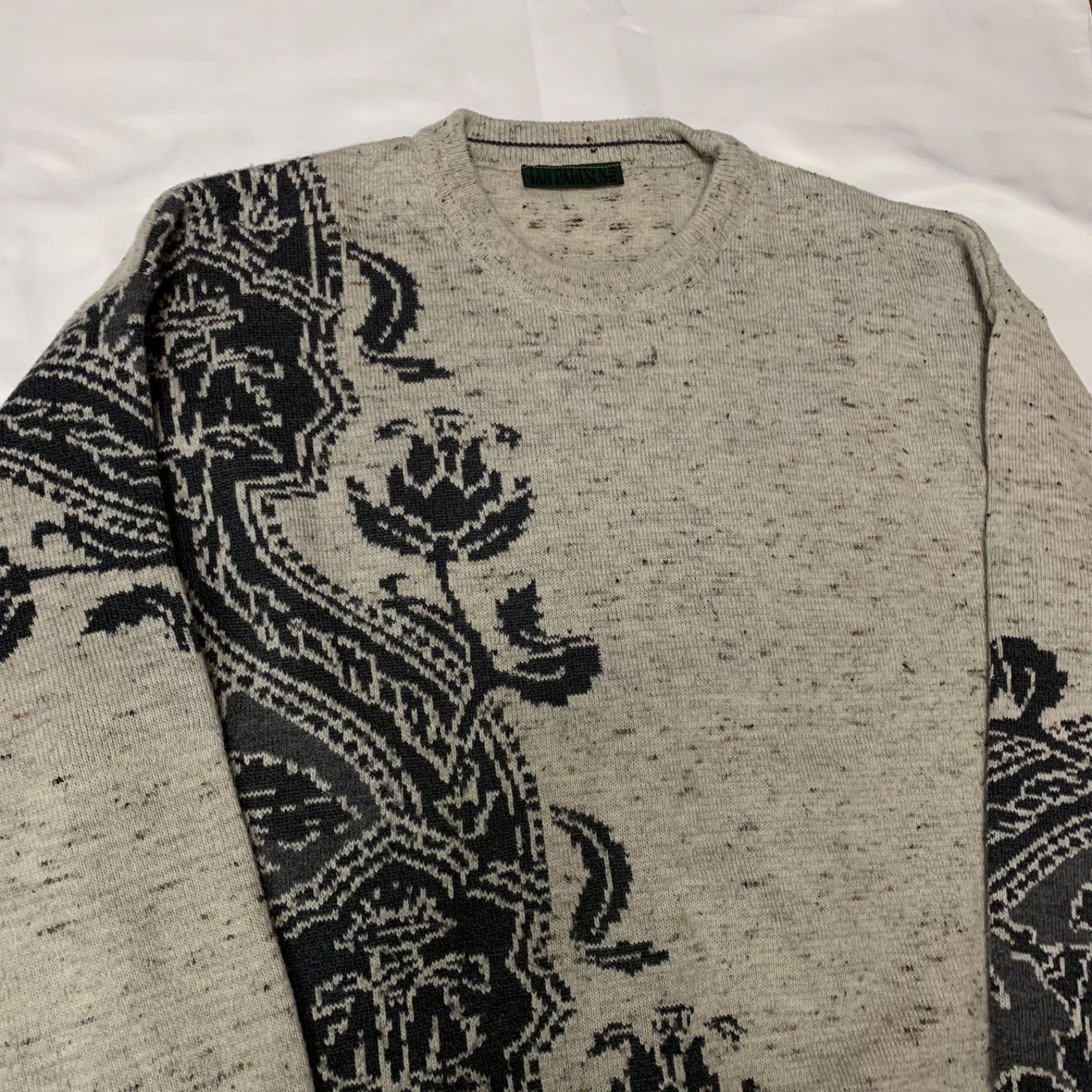 90s JAN PAULSEN Asymmetry Design Knit Sweater ジャン・ポールセン 