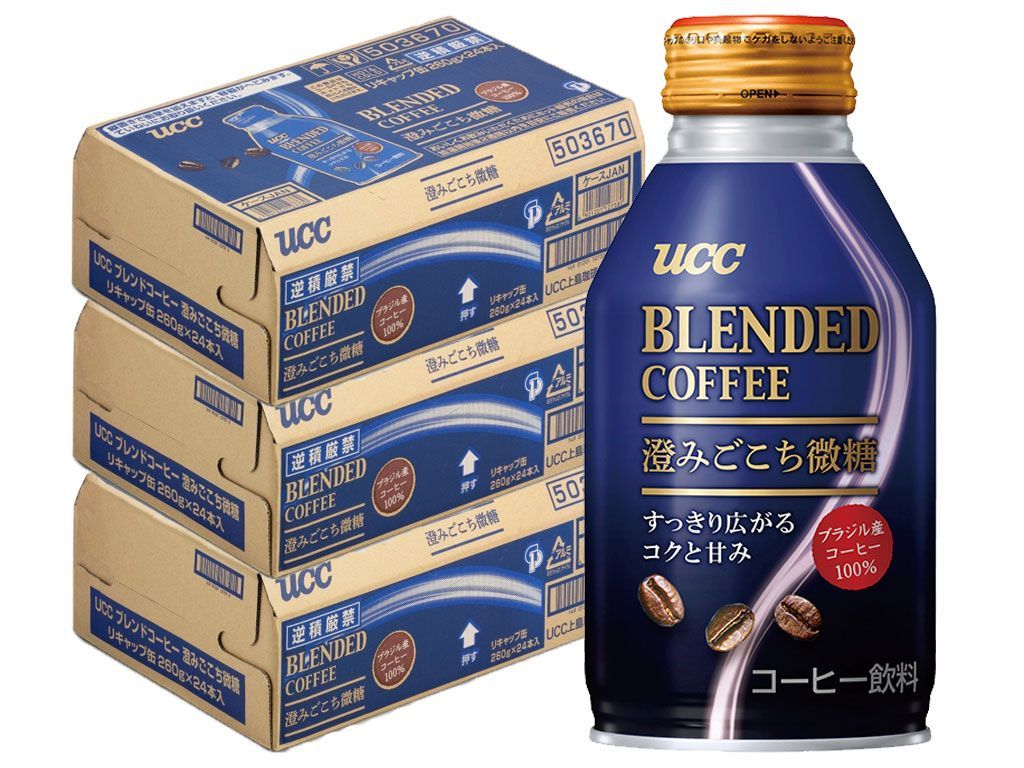 UCC ブレンドコーヒー 澄みごこち微糖 缶 260ml×3ケース/72本-0
