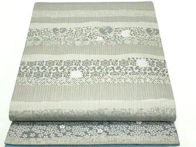 平和屋本店□希少 西陣 とみや織物謹製 とみや帯 点彩綴織 両面 太鼓柄  