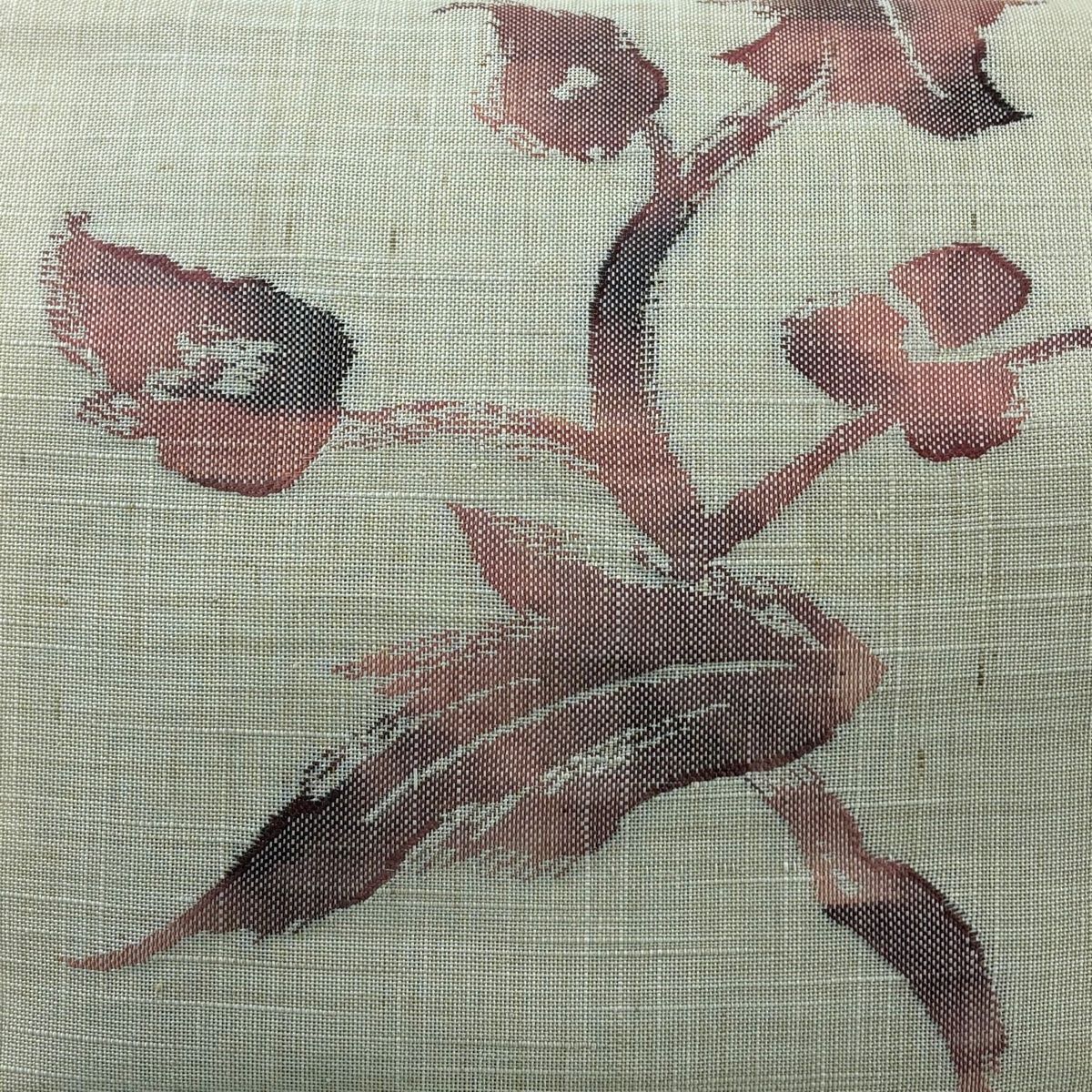 紬 藍染 絞り 松川菱 縦縞 開き名古屋帯 着物 035a p