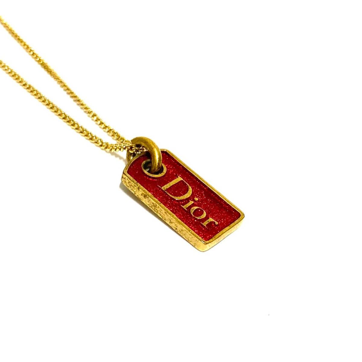 極 美品 Christian Dior ディオール CD ロゴ プレート モチーフ