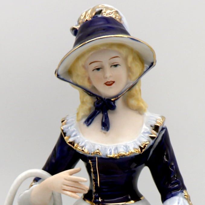 美品 kpm 陶器人形 アンティーク KPM・ベルリン王立磁器製陶所・陶人形・貴婦人・アンティーク