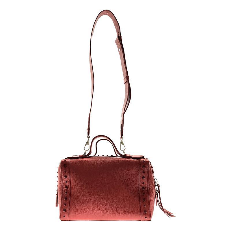 【新品】  TOD'S / トッズ | Gommini Leather Bag / 2way ゴンミーニ ショルダー付き レザー ハンドバッグ | レッド | レディース 新品】 TOD'S / トッズ | Gommini Leather Bag / 2way ゴンミーニ