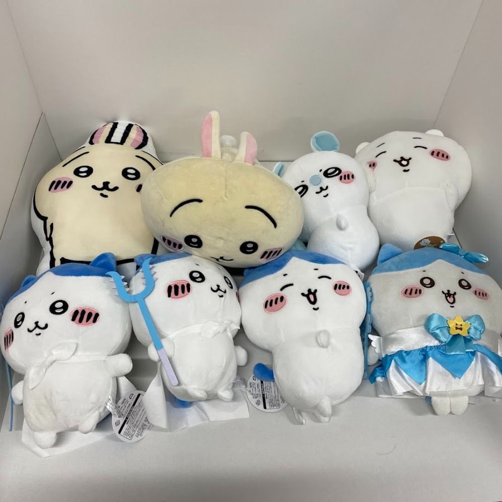 ハチワレ、ウサギ、ちいかわ、モモンガぬいぐるみ一式 08w5369 ちいかわぬいぐるみ まとめ売り ちいかわ/ハチワレ/モモンガ
