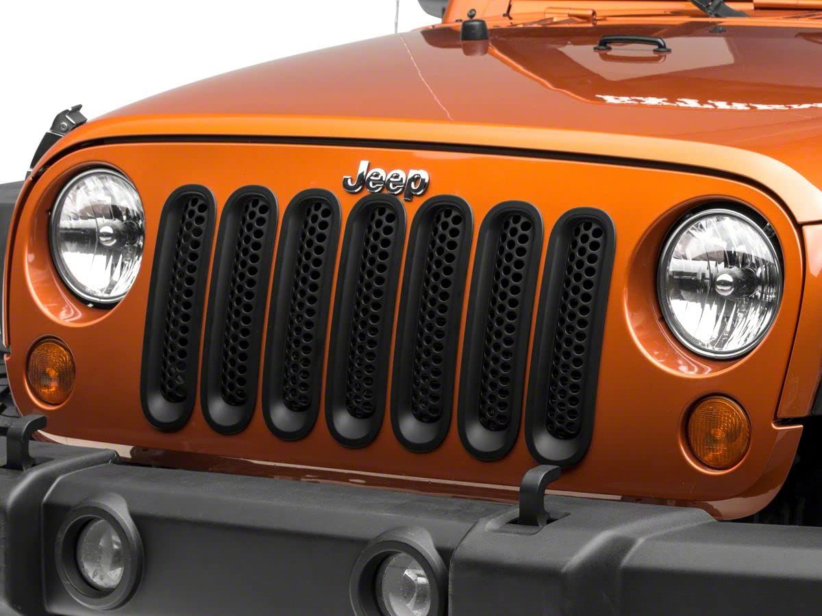 Redrock ハニカムグリルインサート;マットブラック 07-18 Jeep Redrock 4x4 ハニカムグリルインサート;マットブラック 07-18