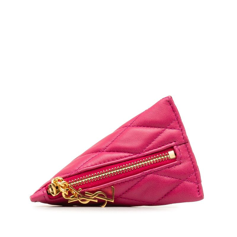 サンローラン モノグラム ベルランゴ コインケース 小銭入れ 669925 ピンク レザー レディース SAINT LAURENT 1-0150675