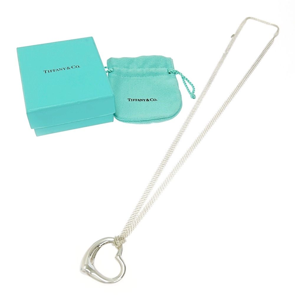 人気!!Tiffany & Co. ハート型ネックレス　箱付き 中古】【箱付き】 TIFFANY&Co. ティファニー シルバー オープン