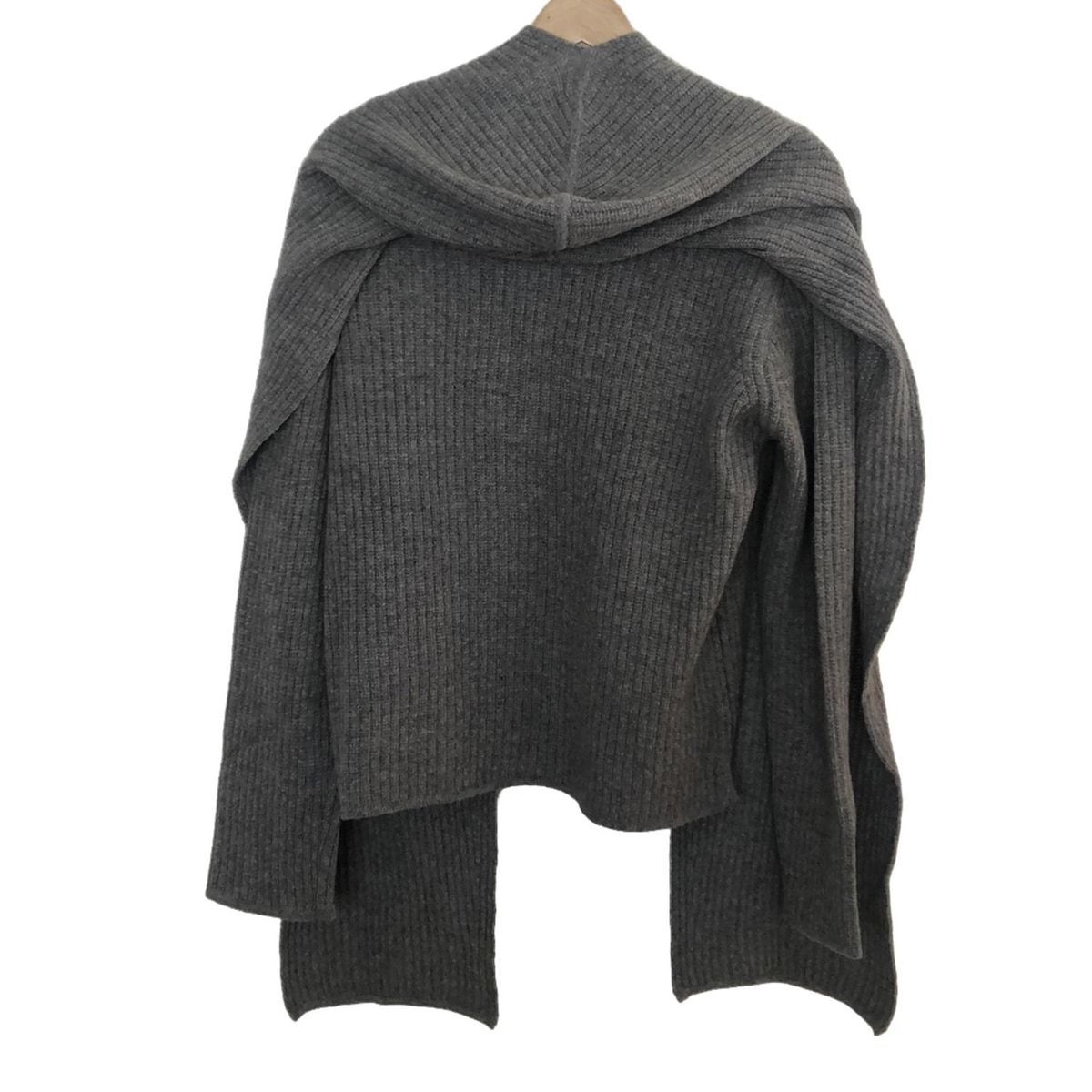 Max Mara マックスマーラ 長袖セーター サイズM レディース - グレー クルーネック|変形デザイン