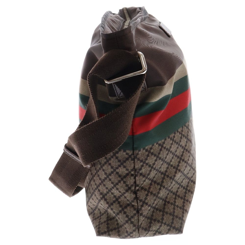 GUCCI (グッチ) ディアマンテ レザーロゴパッチ付 ナイロン クロス