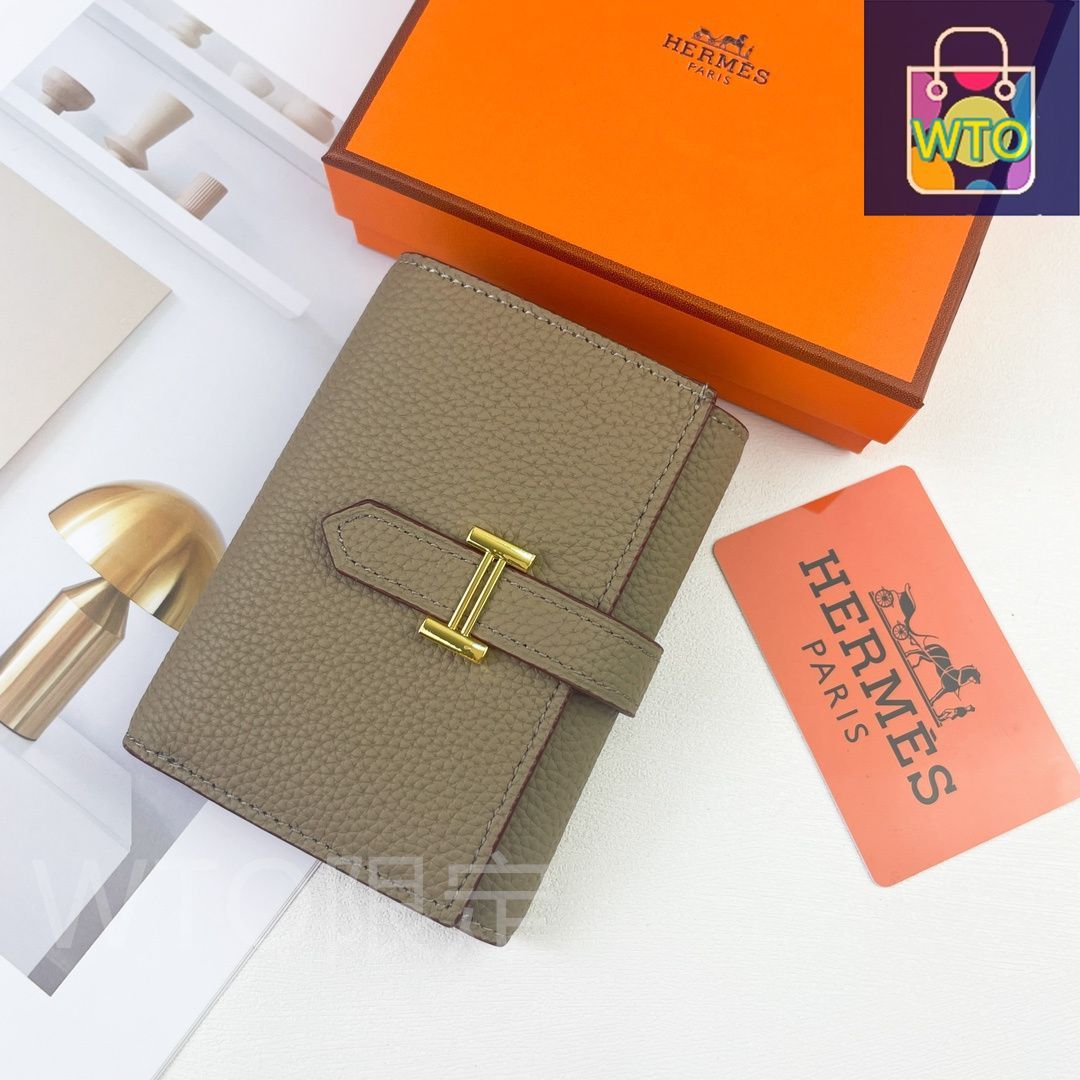 本日限定特価】Hermes Bearn ミニ財布 エプソムレザー ゴールド