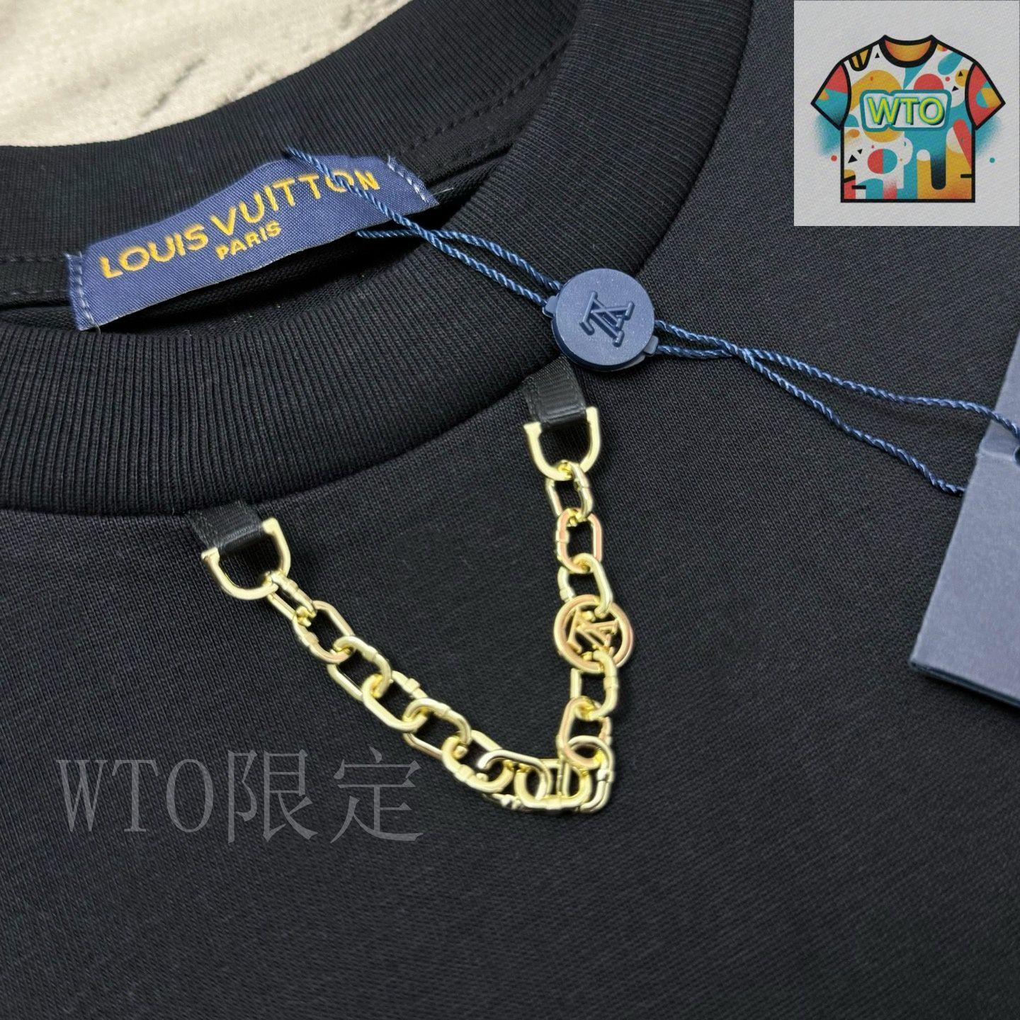 象徴的なパッチ☆【LouisVuitton】Tシャツ LOUIS VUITTON◇フラッグスパッチワーク/19AW/Tシャツ/L