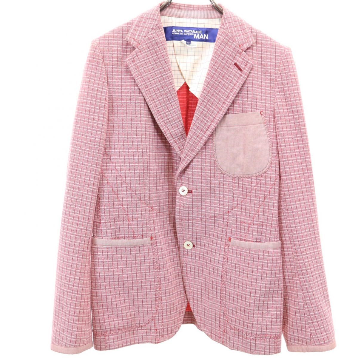 美品 ジュンヤワタナベコムデギャルソン ギンガムチェック テーラードジャケット ジュンヤワタナベコムデギャルソンマン 2012年 日本製 チェック柄