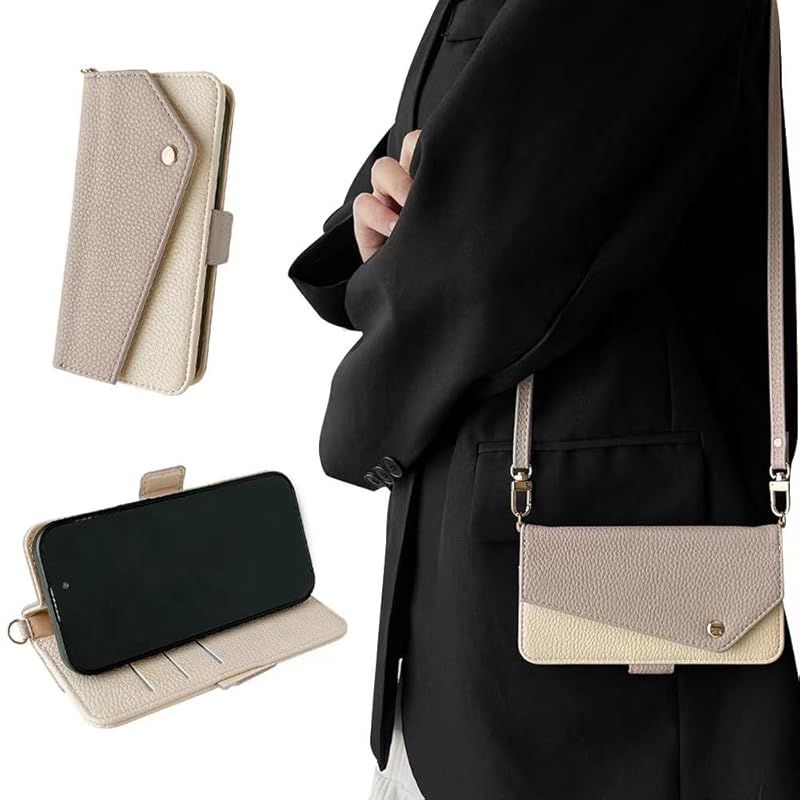 Kahper for いphone12 ケース 手帳型 ショルダー iPhone12ケース手帳型 可愛い iPhone12pro ケース 手帳型 おしゃれ アイホン12ケース手帳型 軽量 衝撃吸収 スマホケース iphone 12 PUレザー 全面保護 擦 0