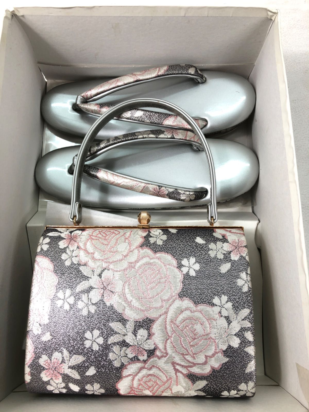 美品】草履 バッグ セット／Zori Sandals & Handbag Set